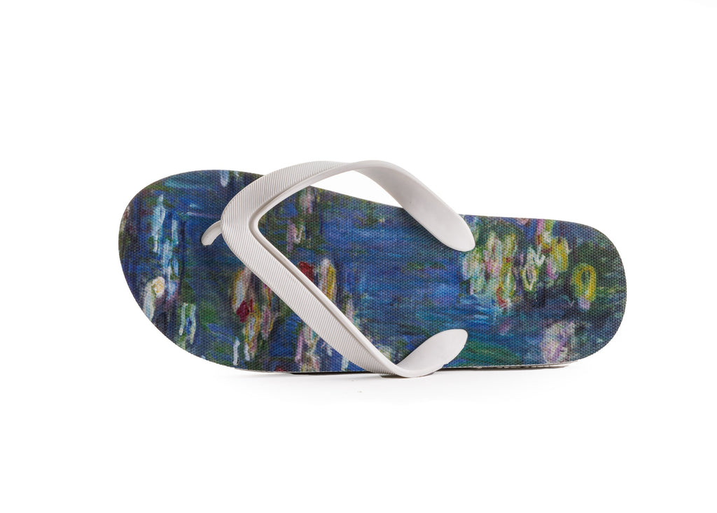 Claude Monet flip flop slippers