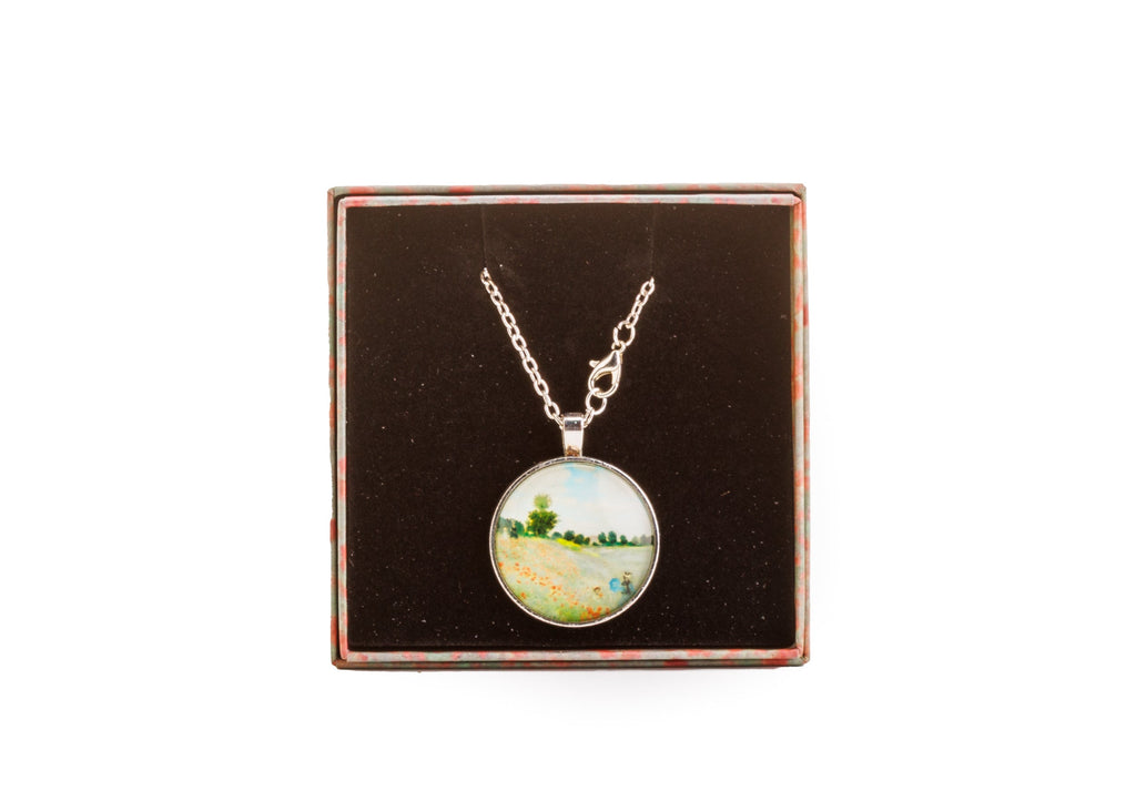 Claude Monet Poppy Field pendant necklace