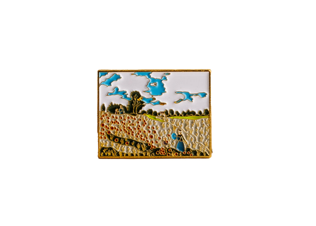 Claude Monet Poppy Field lapel pin