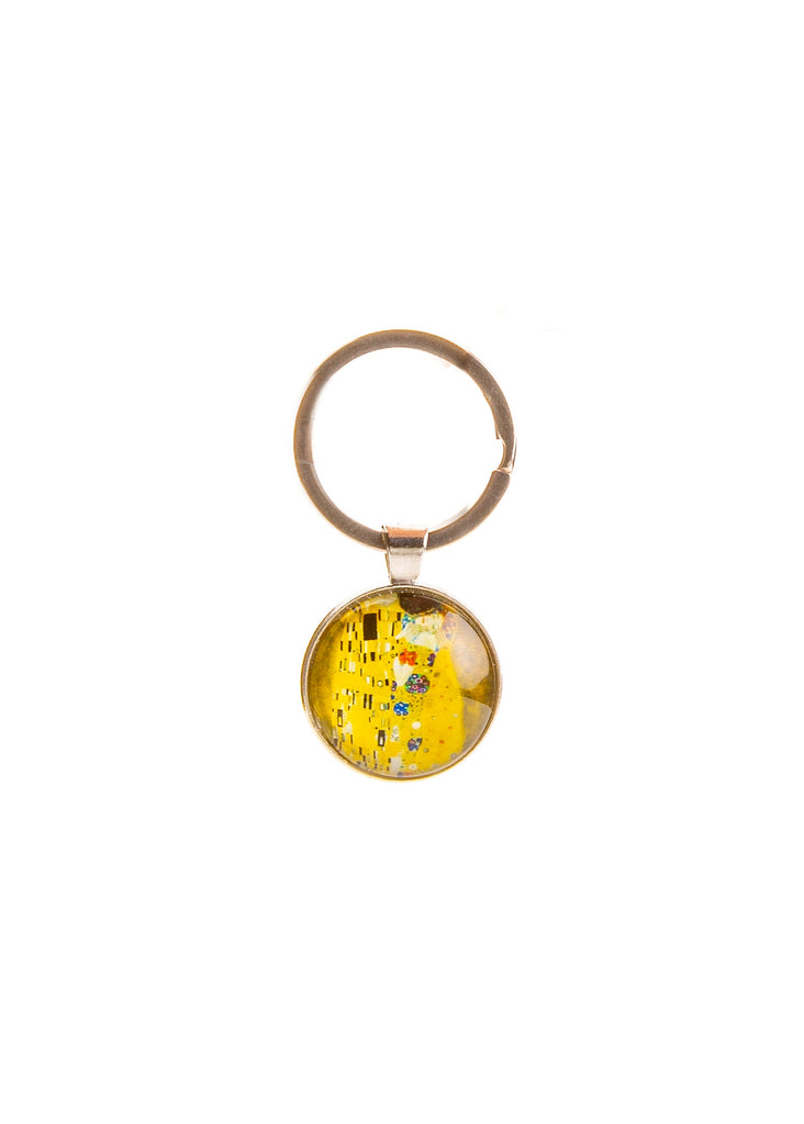 Klimt round keychain