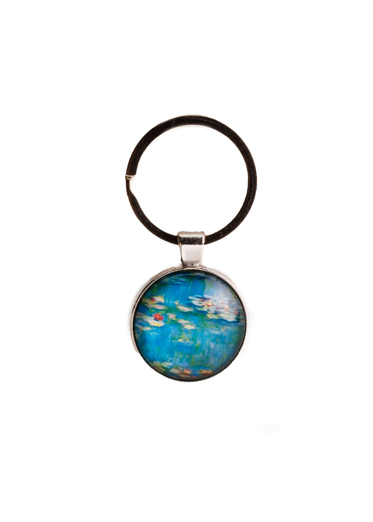 Claude Monet round keychain